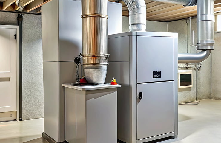 写真:工場の加熱炉